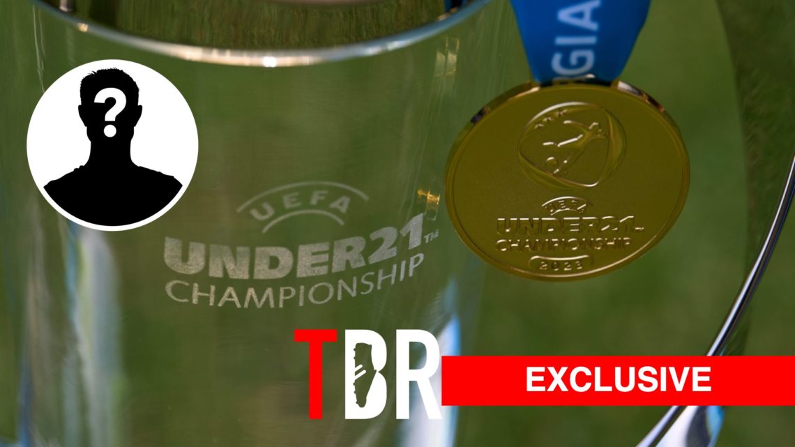 UEFA Under-21 European Championship trophy and medal with TBR exclusive tag inset, also mystery figure inset