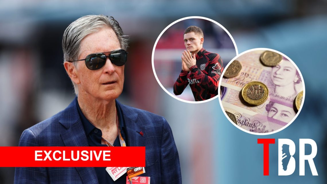 Liverpool owner John Henry with insets of Florian Wirtz and British currency