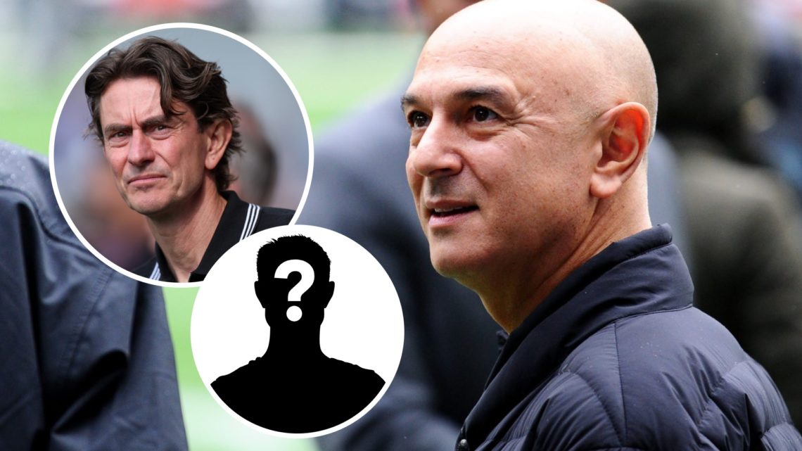 Tottenham chairman Daniel Levy. Inset, Thomas Frank.
