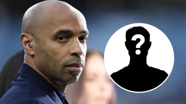 Thierry Henry looks on during Panama vs Mexico. Inset, question mark.