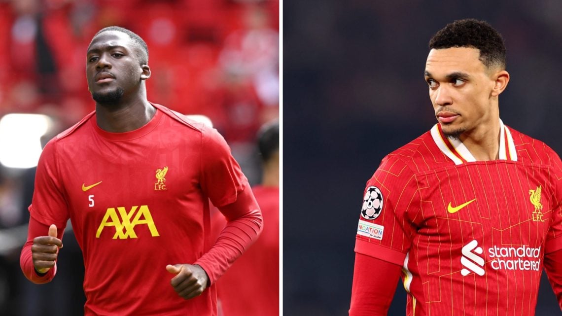 Split image of Ibrahima Konate and Trent Alexander-Arnold