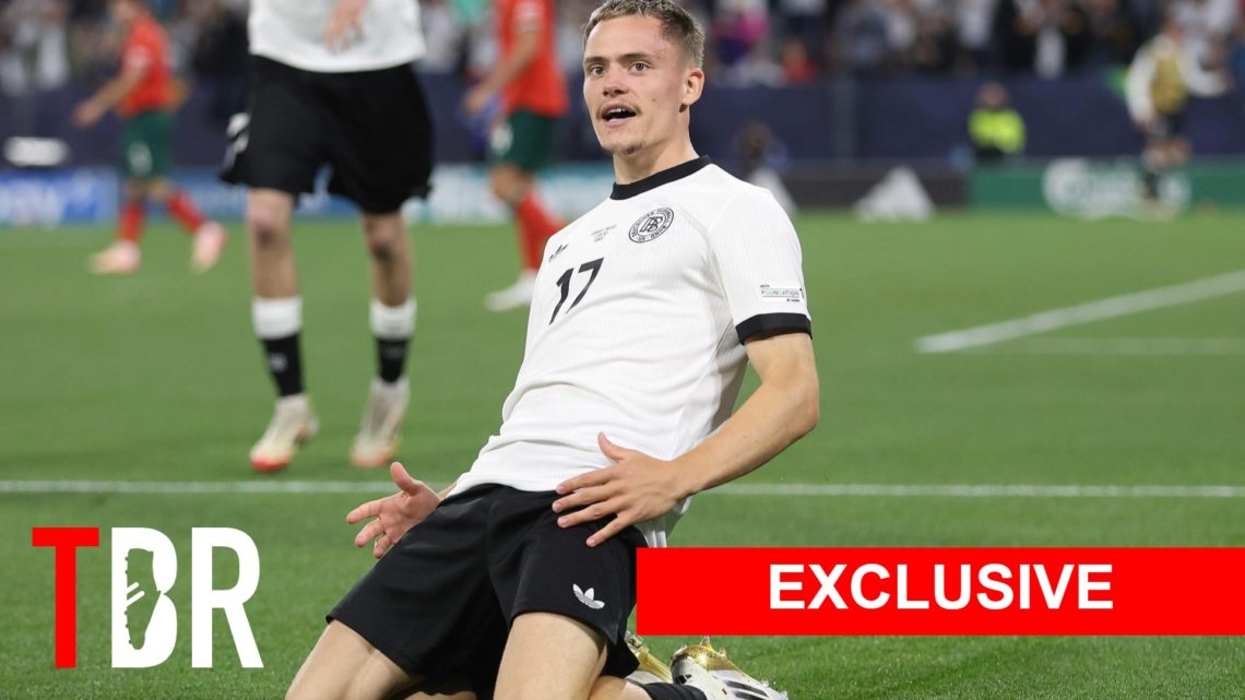 Image of Florian Wirtz celebrating a goal for Germany