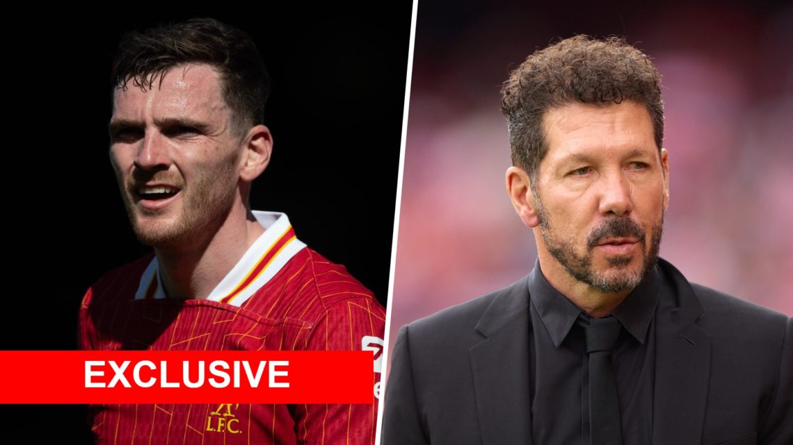 Split image of Andy Robertson and Diego Simeone