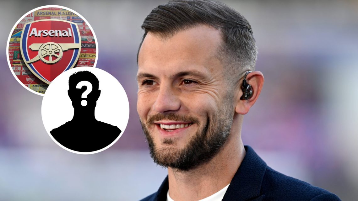Image of Jack Wilshere with overlay of Arsenal badge and mystery player
