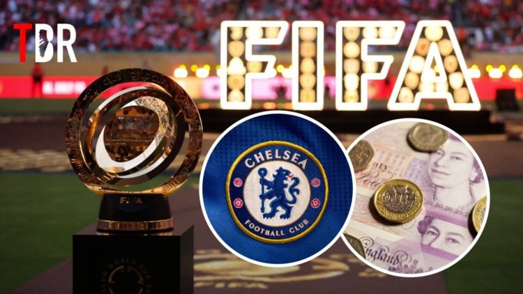 A detailed view of the FIFA Club World Cup trophy prior to the FIFA Club World Cup 2025 Group A match between Al Ahly and Inter Miami, Chelsea badg...