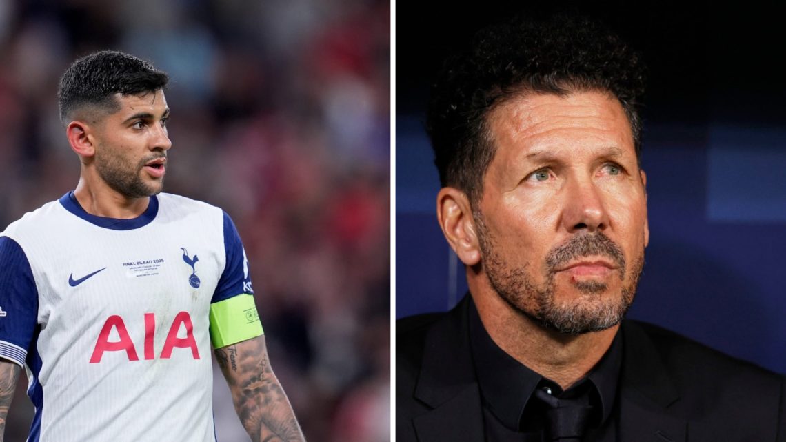 Split image of Diego Simeone and Cristian Romero
