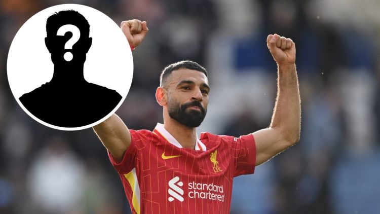 Image of Mohamed Salah with an inset of a mystery player