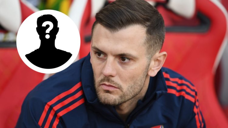 An image of Jack Wilshere with an inset of a mystery player.