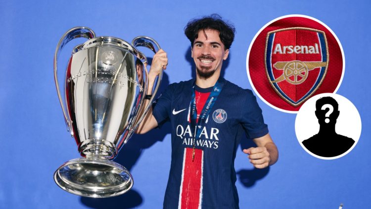 Vitinha of PSG poses for a photo with the UEFA Champions League trophy after the 2025 UEFA Champions League Final between PSG and Inter Milan, Arse...