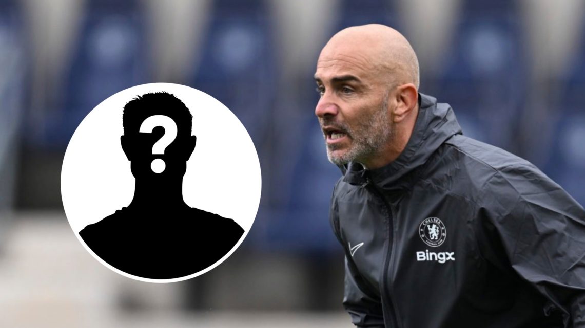 Enzo Maresca during Chelsea training at the Club World Cup. Inset, question mark.