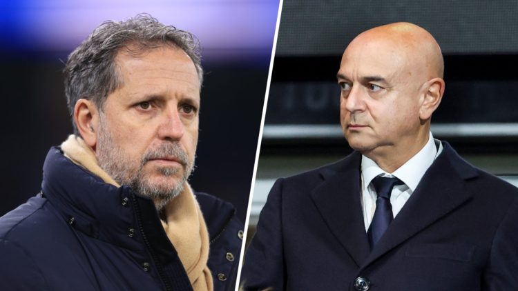 A split image of Fabio Paratici and Daniel Levy