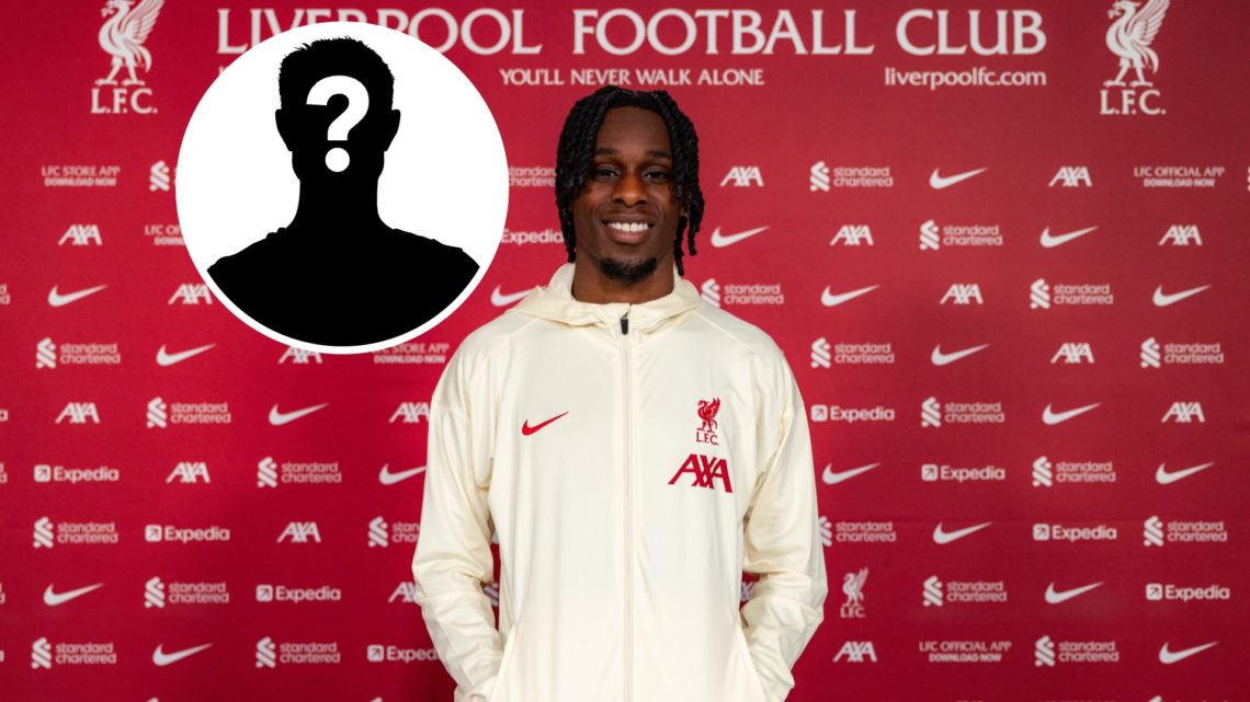 Jeremie Frimpong with an inset of a mystery figure