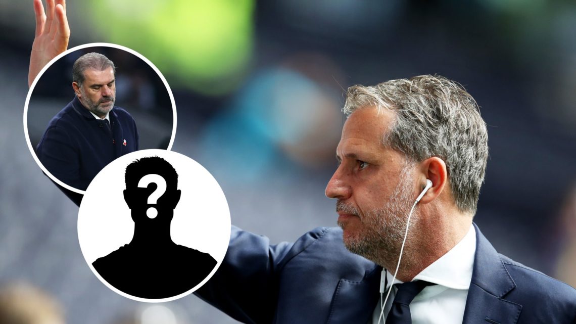 Tottenham sporting director Fabio Paratici arrives at the Tottenham Hotspur Stadium ahead of Premier League match. Inset of former Spurs manager An...