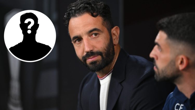 Image of Ruben Amorim with overlay of mystery player