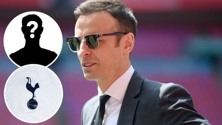 Image of Dimitar Berbatov with overlay of Tottenham badge