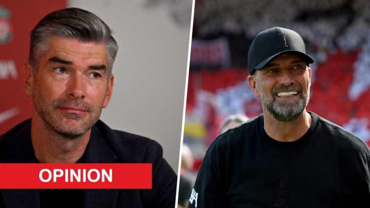Split image of Richard Hughes and Jurgen Klopp