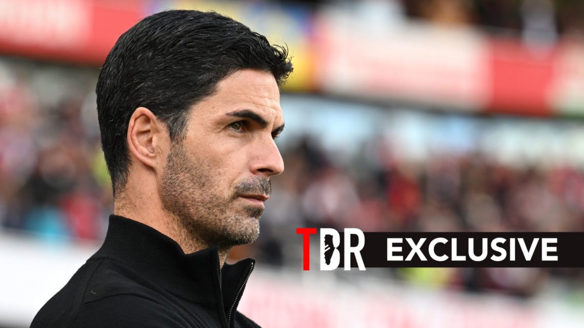 Arsenal boss Mikel Arteta looks on at the Emirates.