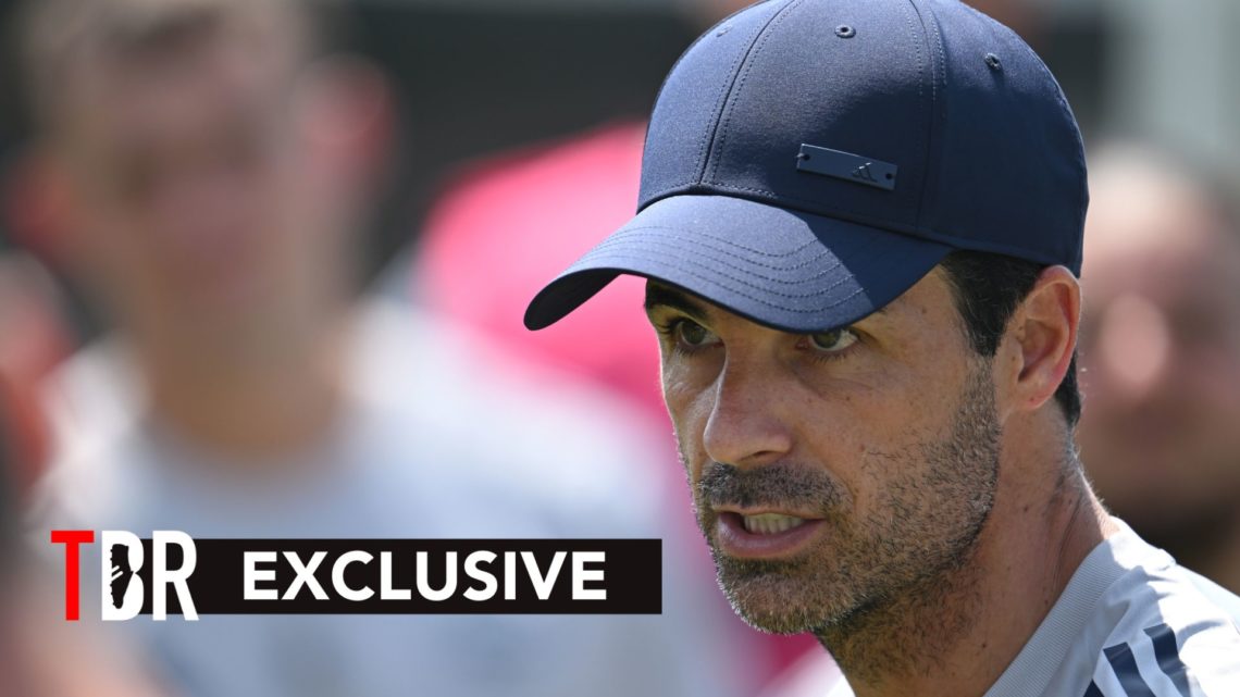 Mikel Arteta looks on during Arsenal's pre-season training camp in Spain.