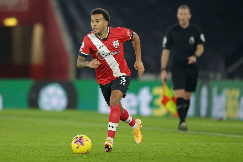 Ryan Bertrand in action for Southampton vs West Ham
