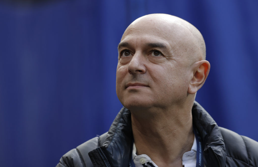 Tottenham co-owner and chairman Daniel Levy looks on