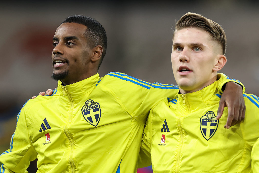 Alexander Isak and Viktor Gyokeres line up for Sweden.