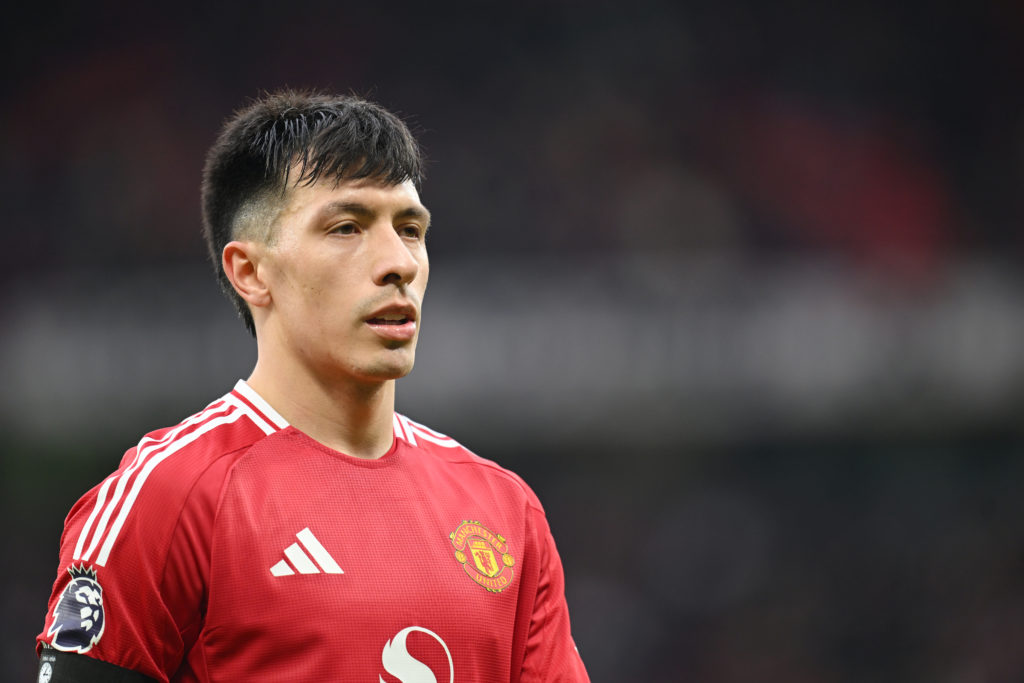 Lisandro Martinez of Manchester United looks on during the Premier League match
