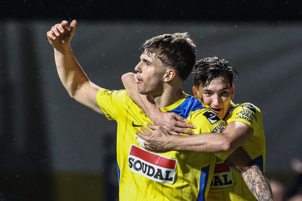 Tottenham defender Luka Vuskovic in action for Westerlo