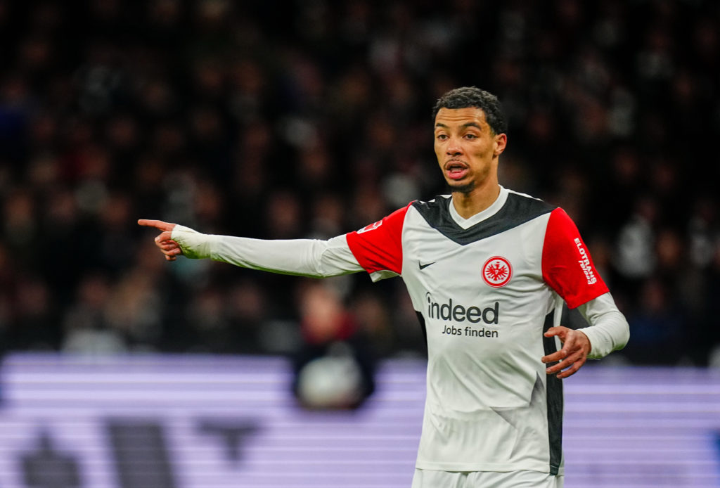 Hugo Ekitike during a match for Eintracht Frankfurt.