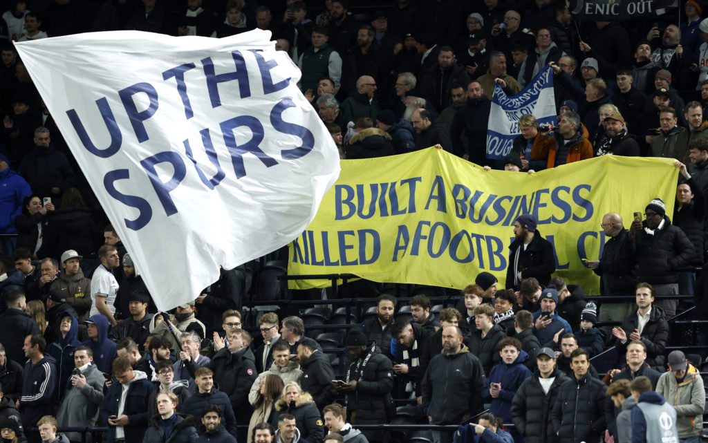 Tottenham fans unveil protest banners against ENIC and Daniel Levy