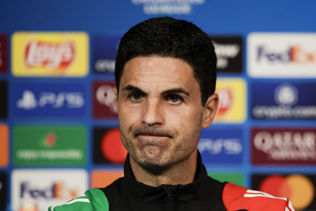 Arsenal manager Mikel Arteta during a press conference