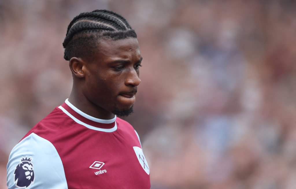 Mohammed Kudus in action for West Ham vs Nottingham Forest