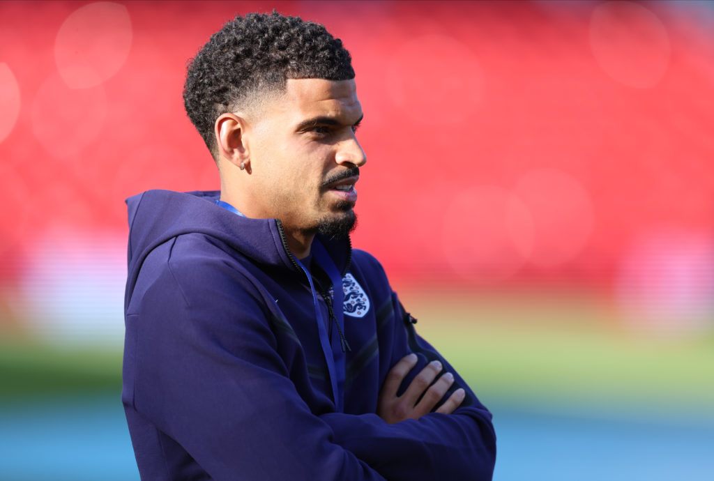 Morgan Gibbs-White of England on the pitch before the international friendly match between England and Senegal