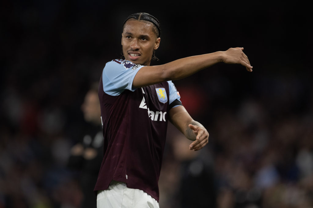 Boubacar Kamara of Aston Villa during the Premier League match between Aston Villa FC and Tottenham