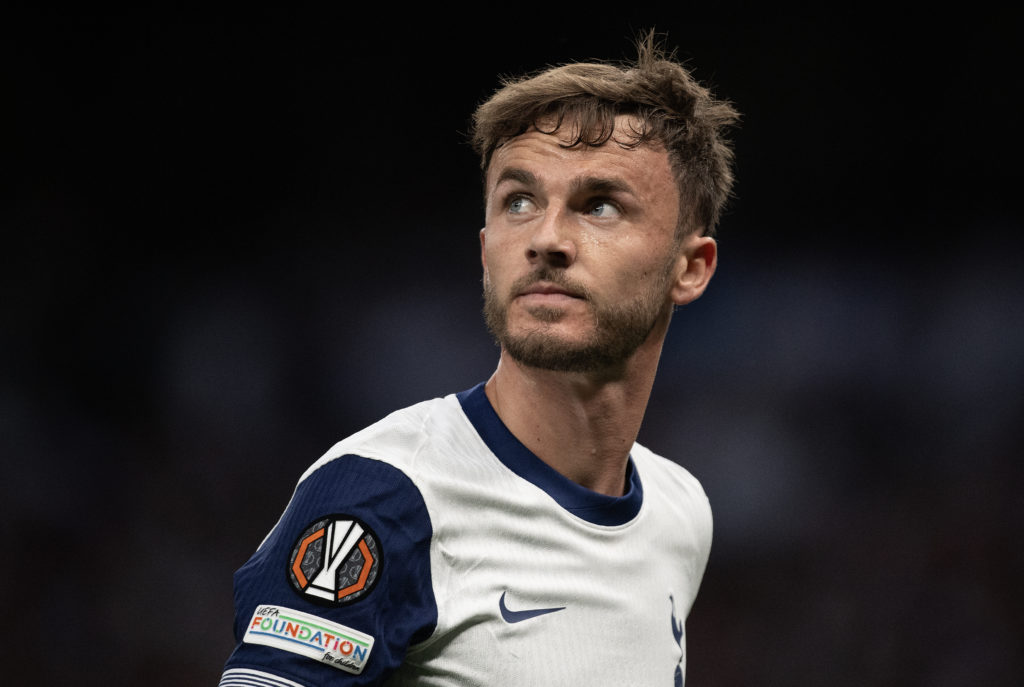 James Maddison during the UEFA Europa League 2024/25 Quarter Final Second Leg between Tottenham Hotspur and Bodo/Glimt
