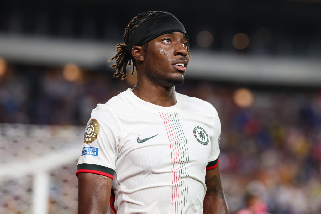 Noni Madueke playing for Chelsea at the FIFA Club World Cup