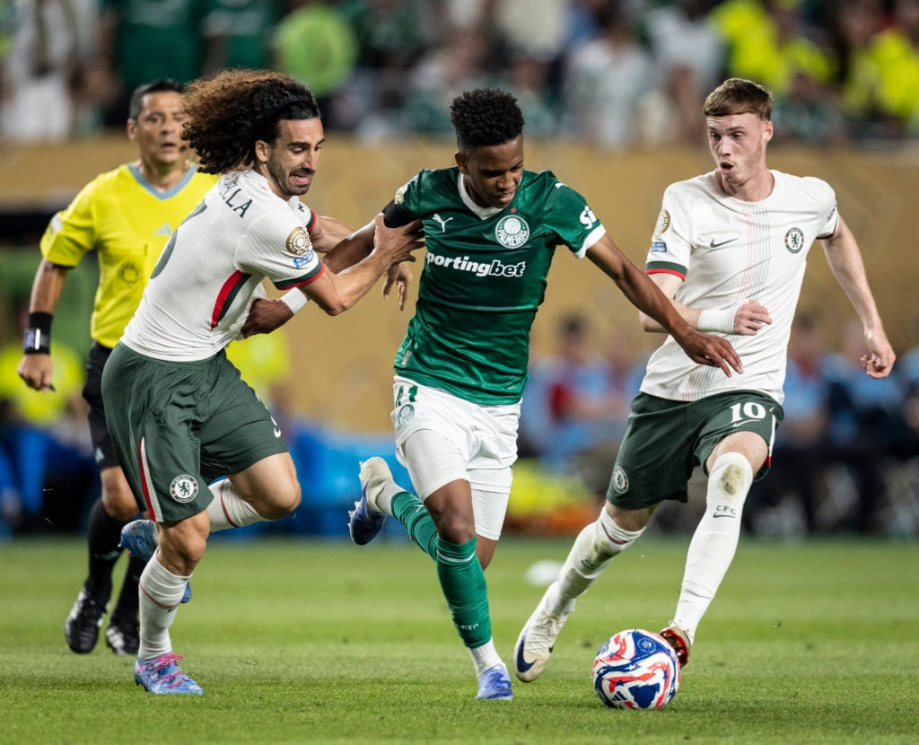 Estevao in action for SE Palmeiras v Chelsea in the Quarter Final of the FIFA Club World Cup 2025