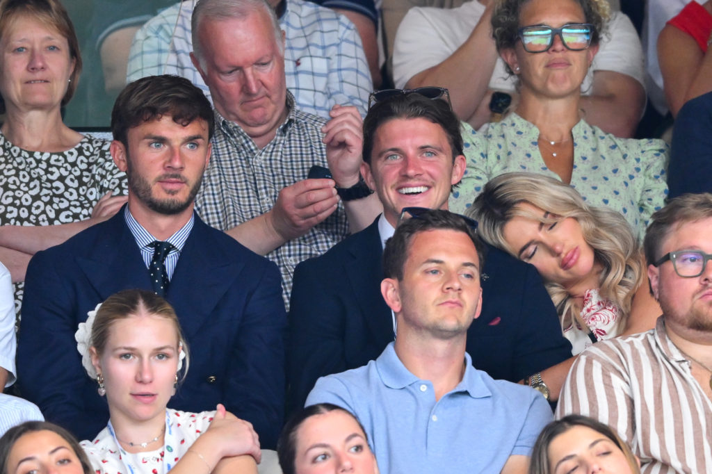 James Maddison and Conor Gallagher at Wimbledon 2025 Day 7