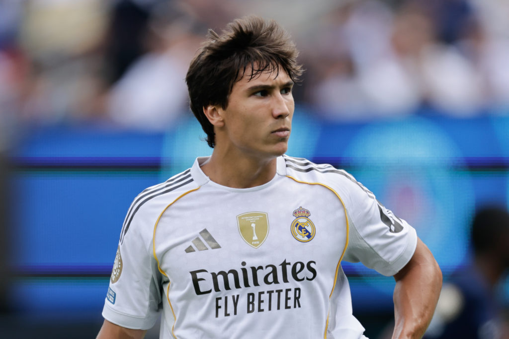 Gonzalo Garcia looks on for Real Madrid.