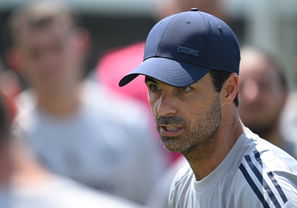 Arsenal manager Mikel Arteta during a training session at La Manga Club