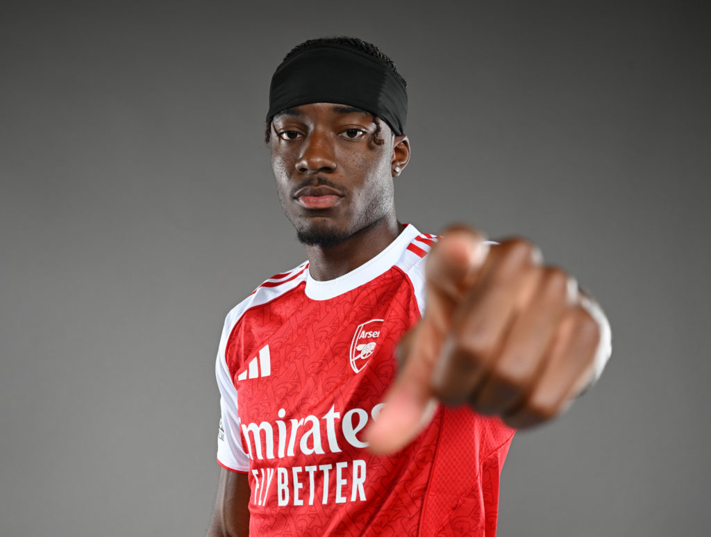 Arsenal unveil new signing Noni Madueke.