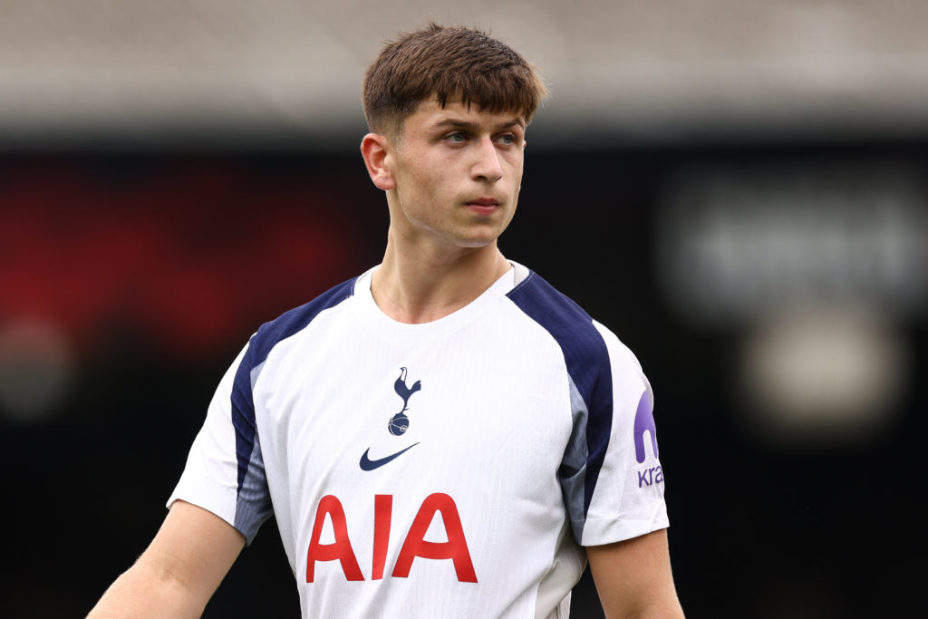 Mikey Moore in action during Luton Town v Tottenham Hotspur in Pre-Season Friendly