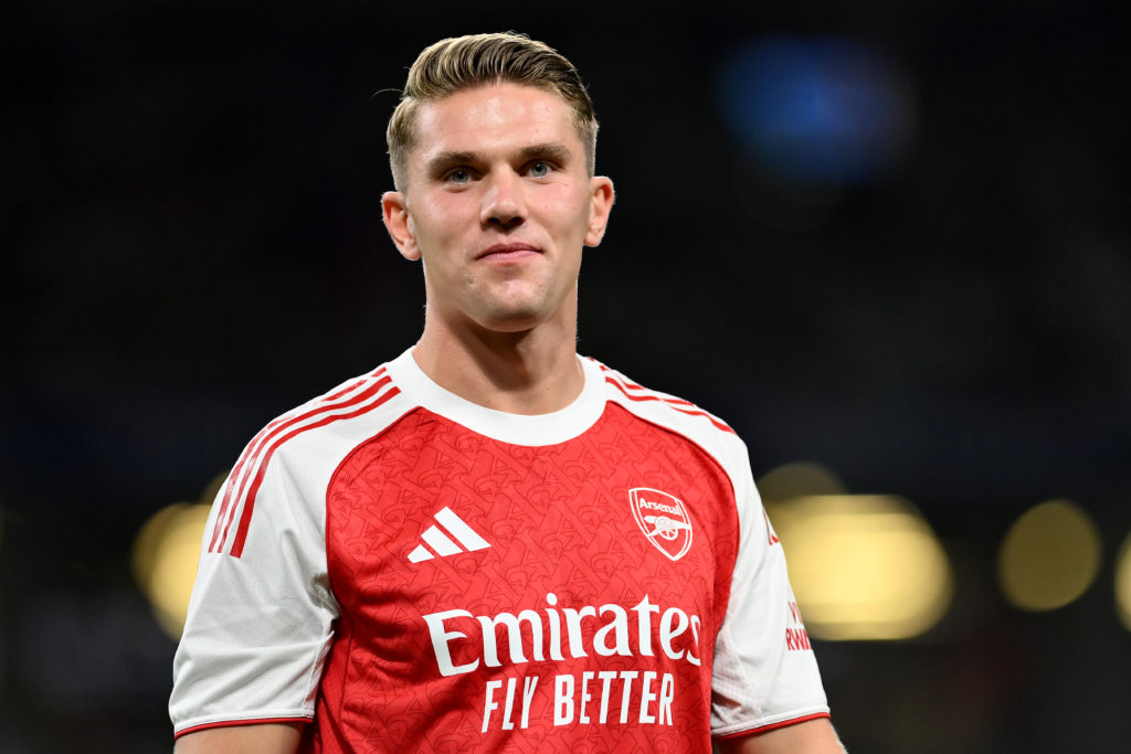 Viktor Gyokeres being presented by Arsenal