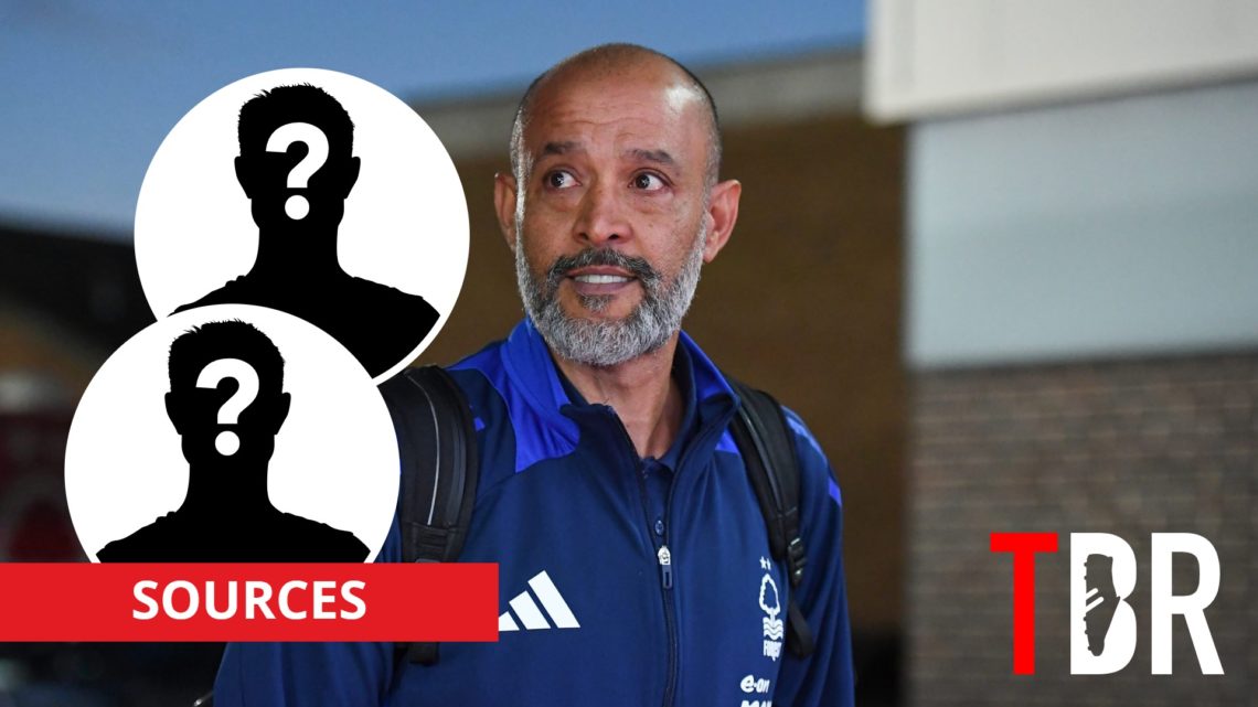 Nottingham Forest manager Nuno Espirito Santo with two mystery silhouette insets
