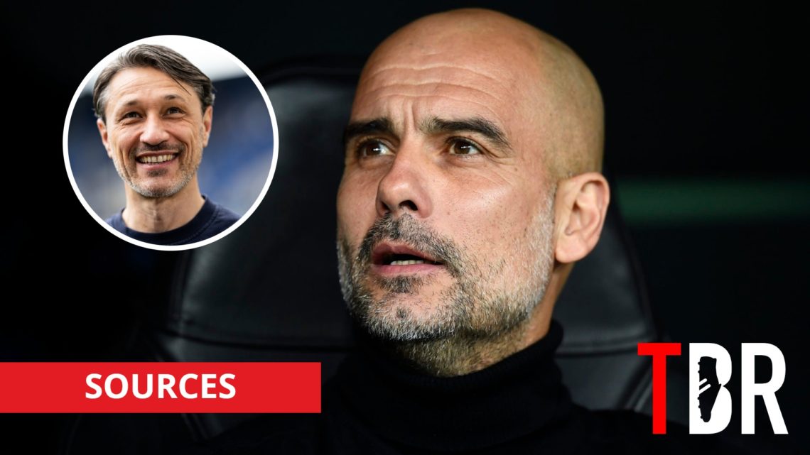 Manchester City manager Pep Guardiola with inset of Borussia Dortmund head coach Niko Kovac