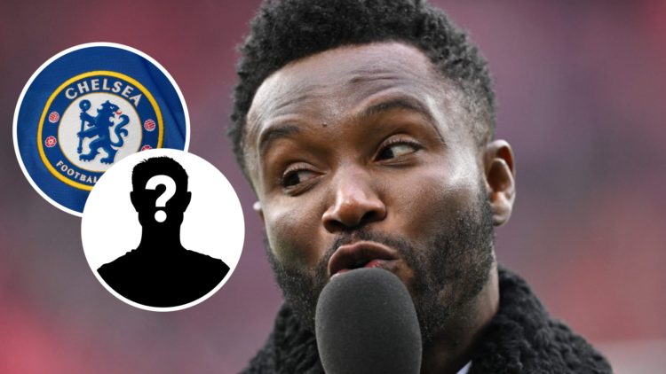 The official Chelsea club badge during the Barclays Women´s Super League match between Chelsea FC and Manchester United. John Obi Mikel presents pr...