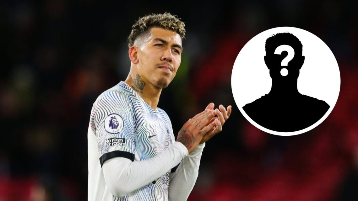 Roberto Firmino applauds Liverpool fans (main image) mystery player inset (top right corner)