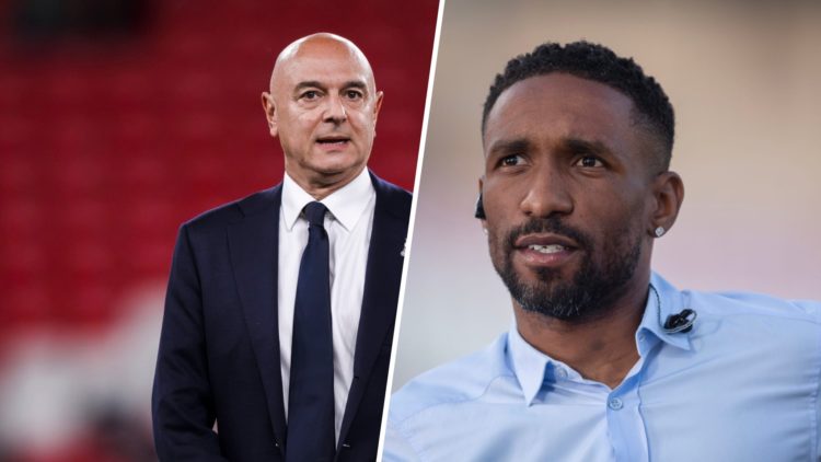 A split image of Daniel Levy and Jermain Defoe