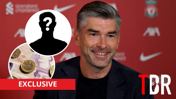 Liverpool director Richard Hughes with inset of British money