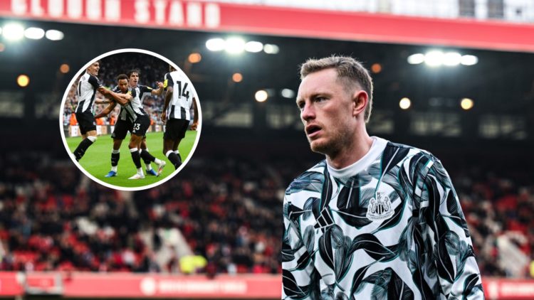 Leeds United midfielder Sean Longstaff during his time at Newcastle United with inset of his former Magpies teammates