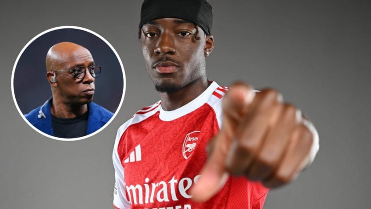 Arsenal unveil new signing Noni Madueke. Ian Wright looks on during the FIFA World Cup 2026 European Qualifier between England and Latvia.